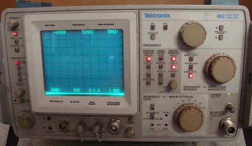 Tektronix 492 18ghz spectrum analyzer w/opts 1,2,3 ! parts or repair ! for sale