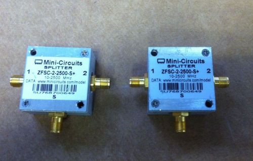 Lotof 2 Mini-Circuits ZFSC-2-2500-S+ 10-2500MHz, 50 ohm,1W,SMA,Splitter/Combiner