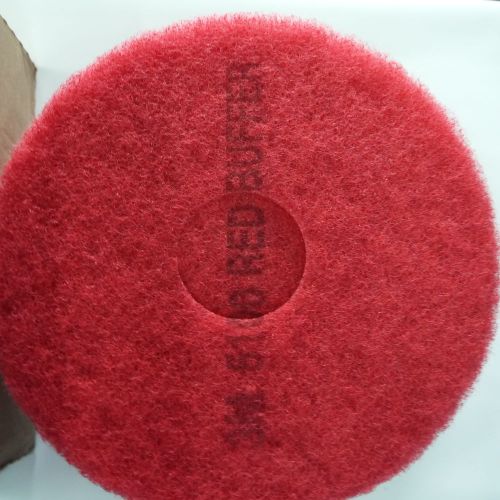 3M Red Buffer Pad 5100, Floor Buffer, Machine Use (Case of 5)