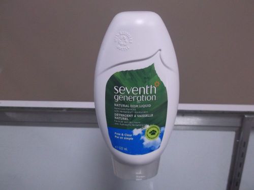 (2) SEVENTH GENERATION NATURAL DISH LIQUID Free and Clear Formula -SEALED NEW