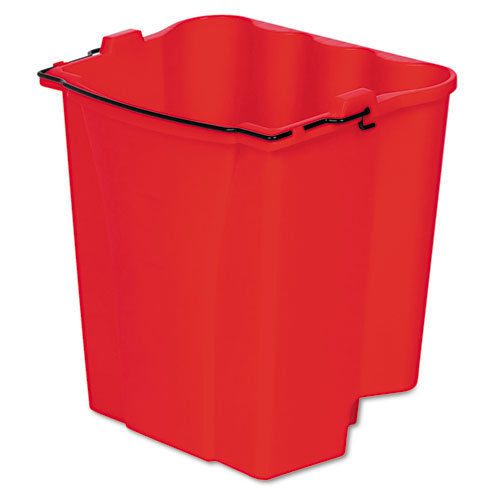 Rubbermaid commercial dirty water bucket for wavebrake bucket/wringer, 18qt, red for sale