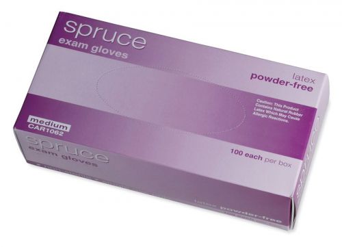 Medline  Spruce Non-Sterile Powder-Free Latex Texture Exam Gloves Medium 1000