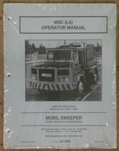 Mobil M9D - LA Street Sweeper Operator&#039;s Manual, NEW L812092