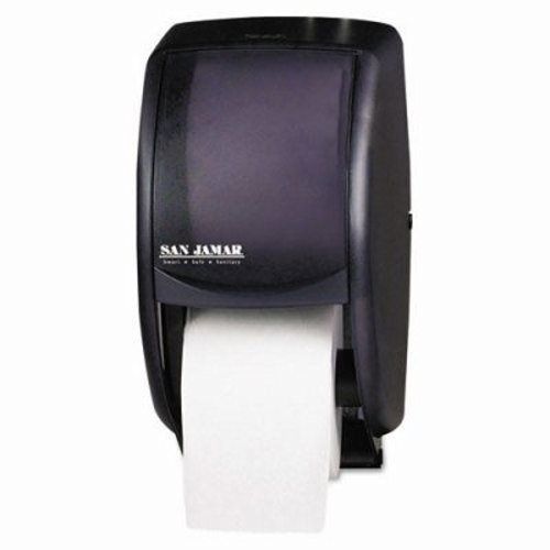 San Jamar Duett Standard Bath Tissue Dispenser, 2 Roll, Blk Pearl (SJMR3500TBK)