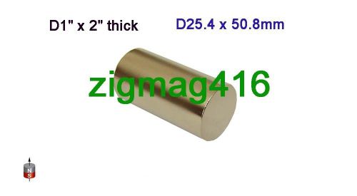 1 pc of  N52 D1&#034; x  2&#034; thick Neodymium Cylinder Magnets