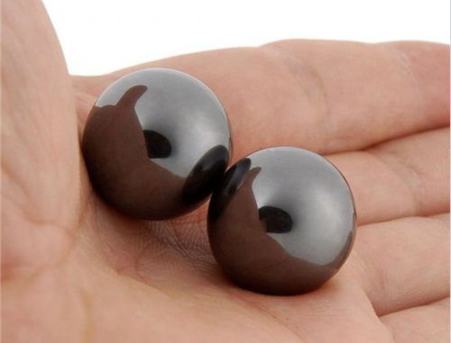 2 12mm Magnetic Round Ball Hematite Singing Magnets Toys (Black)