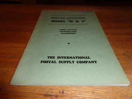 ORIGINAL 1940/1944 OPERATING INSTRUCTIONS MANUAL POSTAL SUPPLY COMPANY