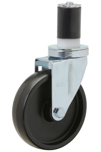 Caster expandable rubber stem: 1/2&#034;x2-3/4&#034;. polyolefin wheel: 5&#034; x 1-1/4&#034;. for sale