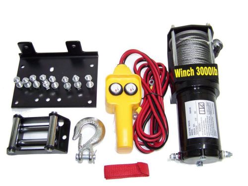 Hoteche 3000 lb capacity power cable atv winch kit 12 volt recovery towing tow for sale