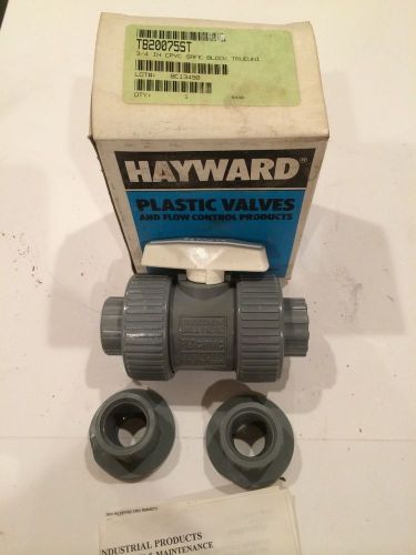 Hayward 3/4&#034; cpvc true union ball valve safe block socket or threaded tb20075st for sale