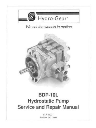 Pump PL-BGQV-DY1X-XXXX/BDP-10L-119/BDP-10L-119P/38345 HYDRO GEAR HYDRAULIC trans