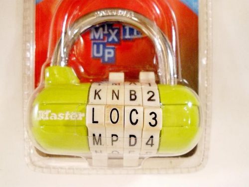 New master lock password plus combination in lime green for sale