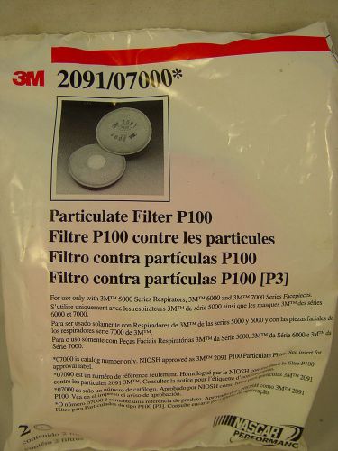 3M 2091/07000 Particulate Filter P100 2091 ~~~ LOT OF 40 Pair ~~~