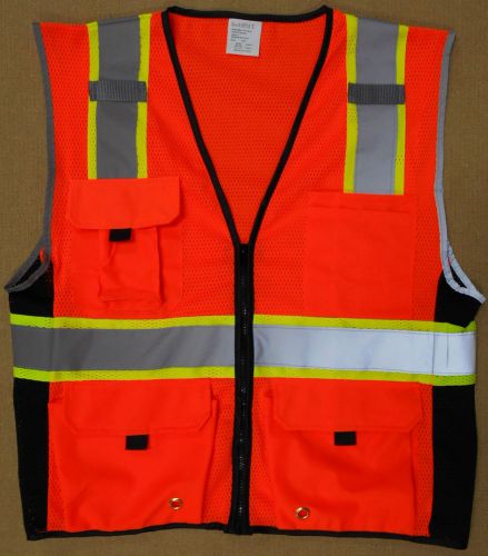 HIGH QUALITY DELUXE REFLECTIVE SAFETY VEST SIZE 2XL/3XL  ANSI CLASS 2