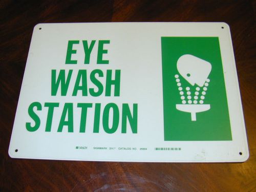 EYE WASH STATION Sign Safety Warning Heavy Plastic 14&#034;X10&#034;Commercial Standards!