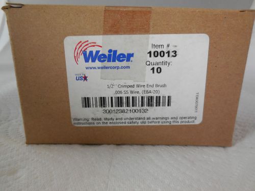 Weiler 10013 crimped wire end brush ss wire (box of 10) for sale