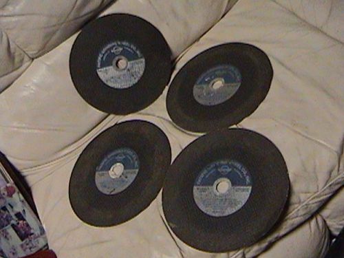 4 used 14&#034; pacific grinding wheel abrasive discs 4366 max rpm 3/32 x 1 for sale