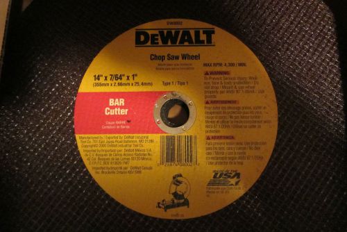 DEWALT DW8002 14-inch by 7/64-inch bar cutter chop saw wheel