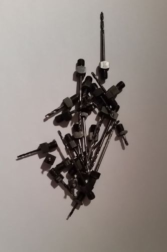 #40 assorted 1/4x28 threaded drill bits for sale