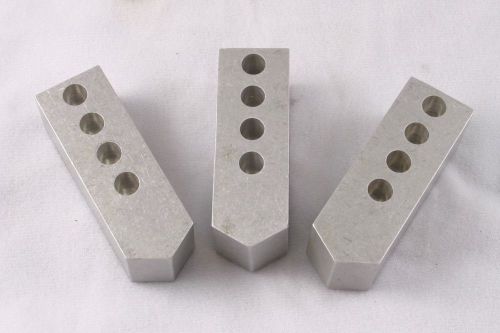 Set of 3 MicroCentrics Aluminum Soft Jaws for 6” Air Chuck.