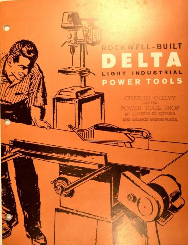 ROCKWELL BUILT DELTA LIGHT INDUSTRIAL POWER TOOLS CATALOG 1962 B Catalog  #RR3