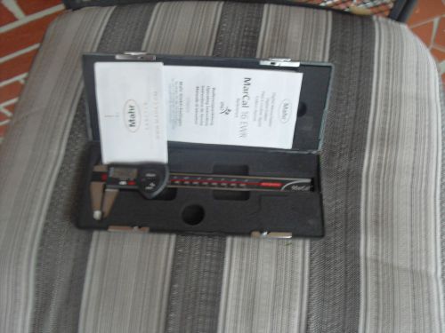 mahr 6&#034;digital caliper with hard padded case&amp; info sheets e 20