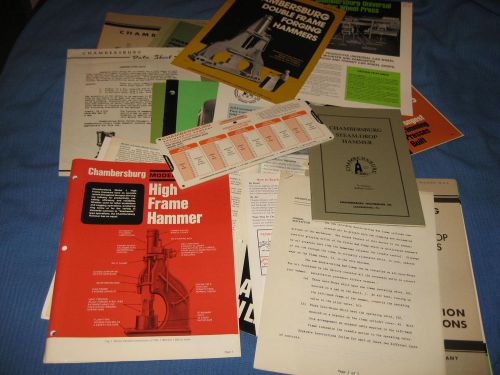 Sales literature from chambersburg engineering 1950s-1970s - original for sale