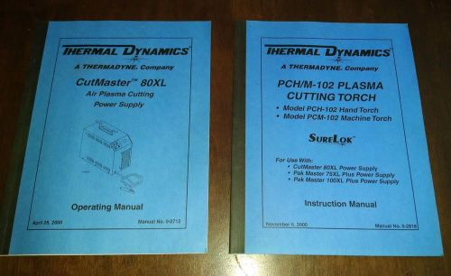 Thermal Dynamics CutMaster 80 XL Plasma Cutter Service Manual set