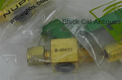 Nupro / Swagelok B-4P4T, 1/4&#034; Plug Valve, Brass, New in sealed bag