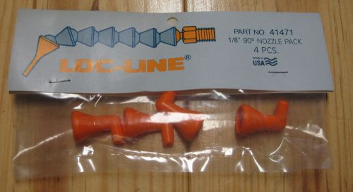NEW 41471 LOC-LINE Flex Hose Nozzle 90 Deg Pk 4 Locline 1DXR3 1/8&#034; IN Loc Line