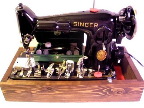 Industrial strength singer 201 sewing machine / walking foot attachment /loaded for sale