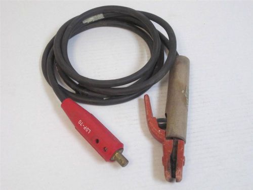 Excelene 10&#039; 600v welding cable w/lenco af-25/ldp-70 holder &amp; male connector for sale