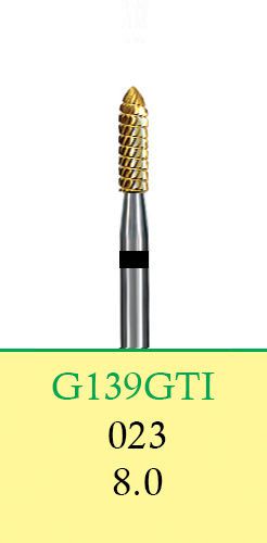 Dental Lab Carbide Cutters-HP Shank(44.5 mm)-G139GTI/023(8347)-Cross Cut(2 Burs)