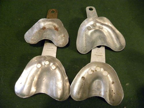 Set of 4 Dental Impression Trays Made by Dixon-2 Upper-2 Lower
