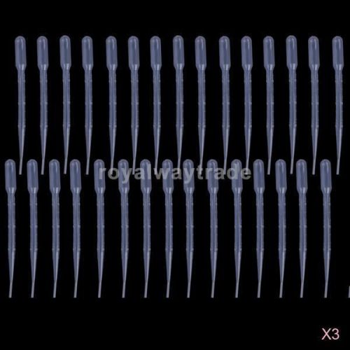 90pcs plastic graduated 3ml eye droppers reusable transfer pipettes pipets for sale