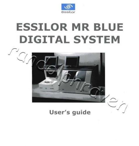 Essilor mr blue digital system tracer edger in .pdf   free ship worldwide for sale