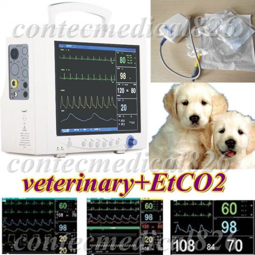 Veterinary with co2 icu patient monitor ecg nibp spo2 temp resp pr cms7000+etco2 for sale