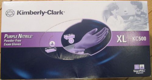 KC500 Purple Nitrile Powder-Free 90 Exam Gloves by Kimberly-Clark, size- XLarge