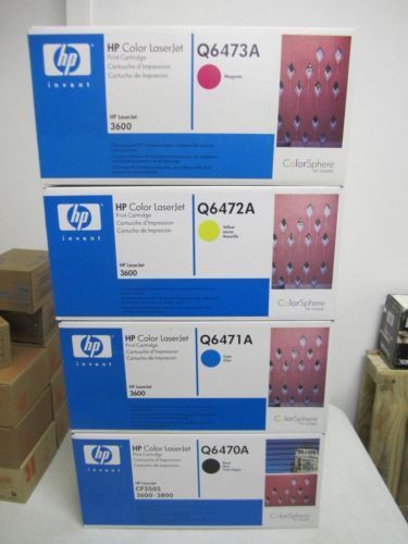 HP 501A 502A Genuine OEM Toner Cartridge Set Q6470A Q6471A Q6472A Q6473A OEM