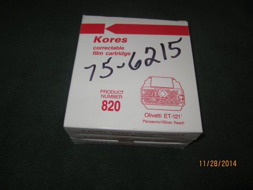 Lot of 3 Kores 820 Correctable Film Cartridge New Old Stock Olivetti ET-121