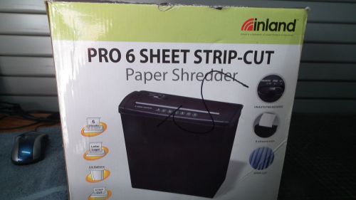 Inland Pro 6 Sheet Strip Cut Paper Shredder New In Box Security Level 2 New