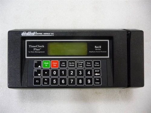 *AS-IS* Control Module Inc. Mark III Series Time Clock Plus By Data Management
