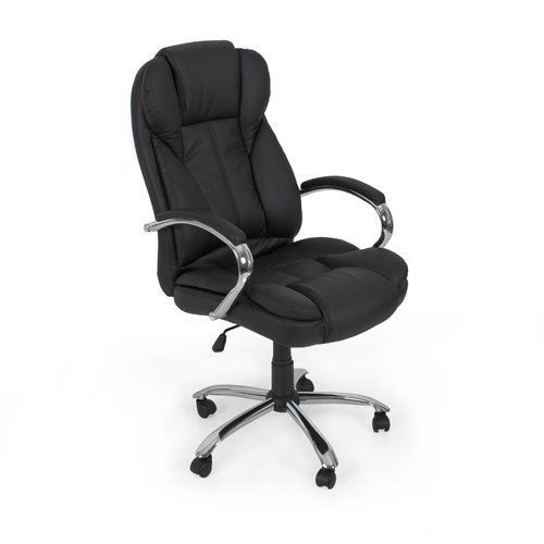 PU Leather High Back Executive Office Task Chair w/ Metal Base for Computer Des