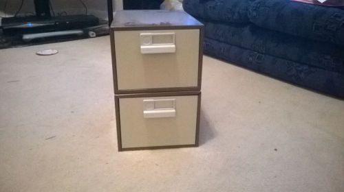 vintage? bisley small 2 drawer filing cabinet