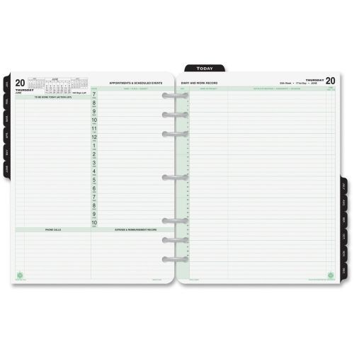 2015 Day-Timer 2 Pages Daily Calendar Refill Pages - 8.50&#034; x 11&#034; - 1 Year