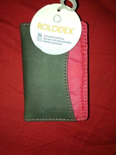 Rolodex Business / Credit Card Case Raspberry Faux Leather, Holds 36 Cards