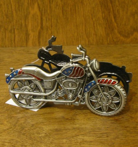 Welforth Pewter Business Card Holder #H362 MOTORCYCLE NEW From Retail Store MIB