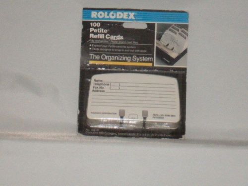 100 ROLODEX PETITE FILE CARDS - NEW IN PACKAGE