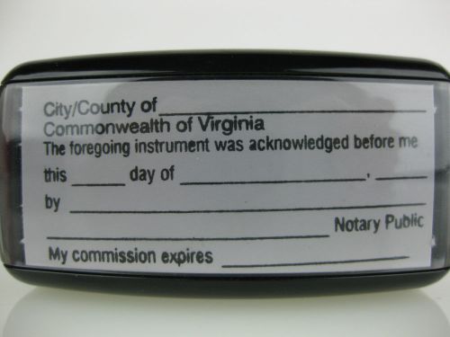 NOTARY PUBLIC VIRGINIA Acknowledged Self Inking Rubber Stamp 2000 Plus Blank