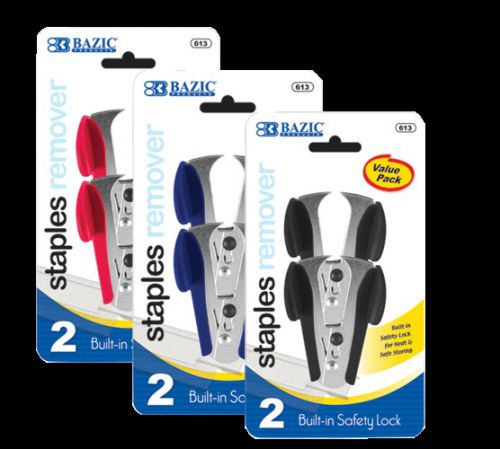 BAZIC Claw Style Staples Remover w/ Safety Lock (2/Pack), Case of 12